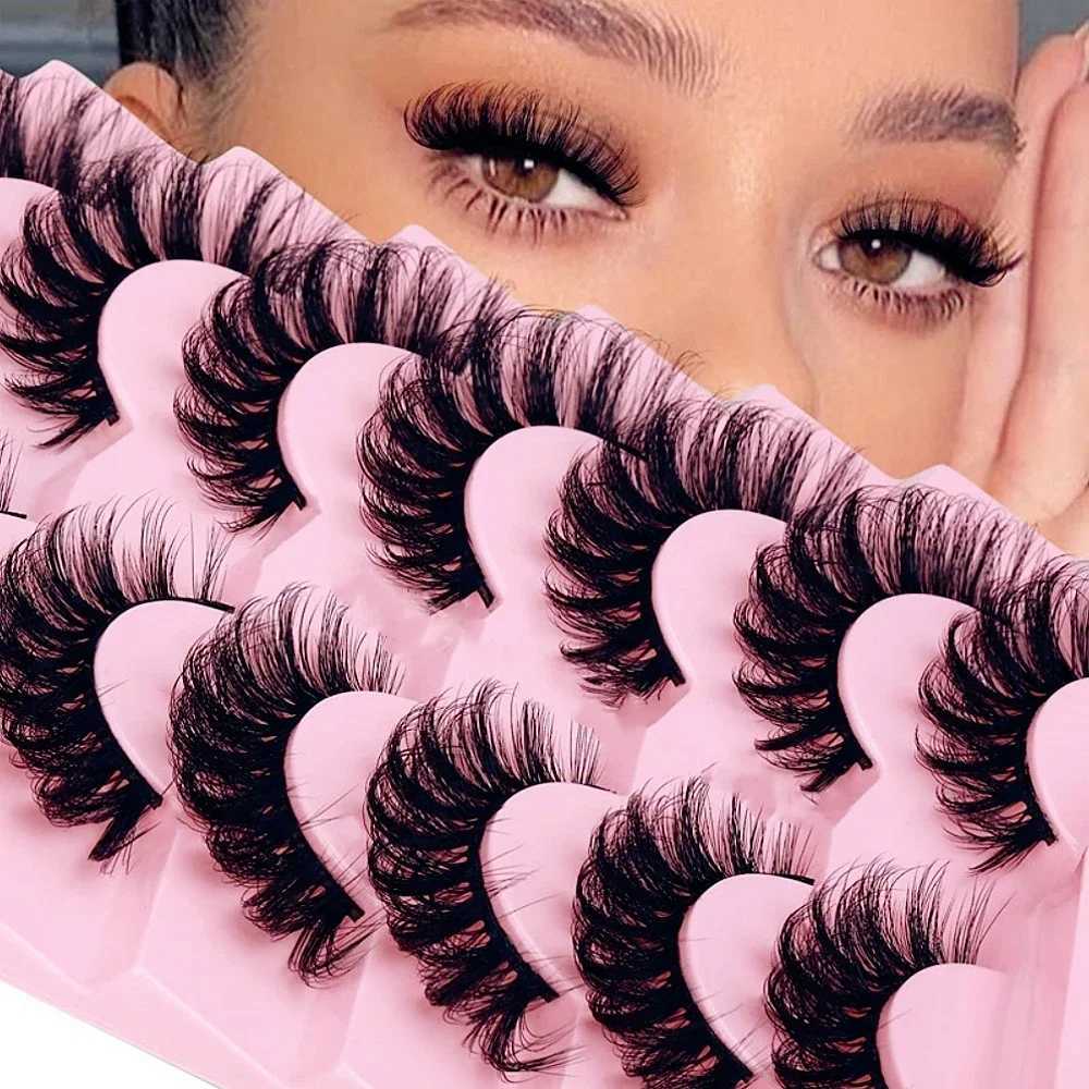 7 pairs of Russian striped eyelashes with thick and fluffy false eyelashesW241024