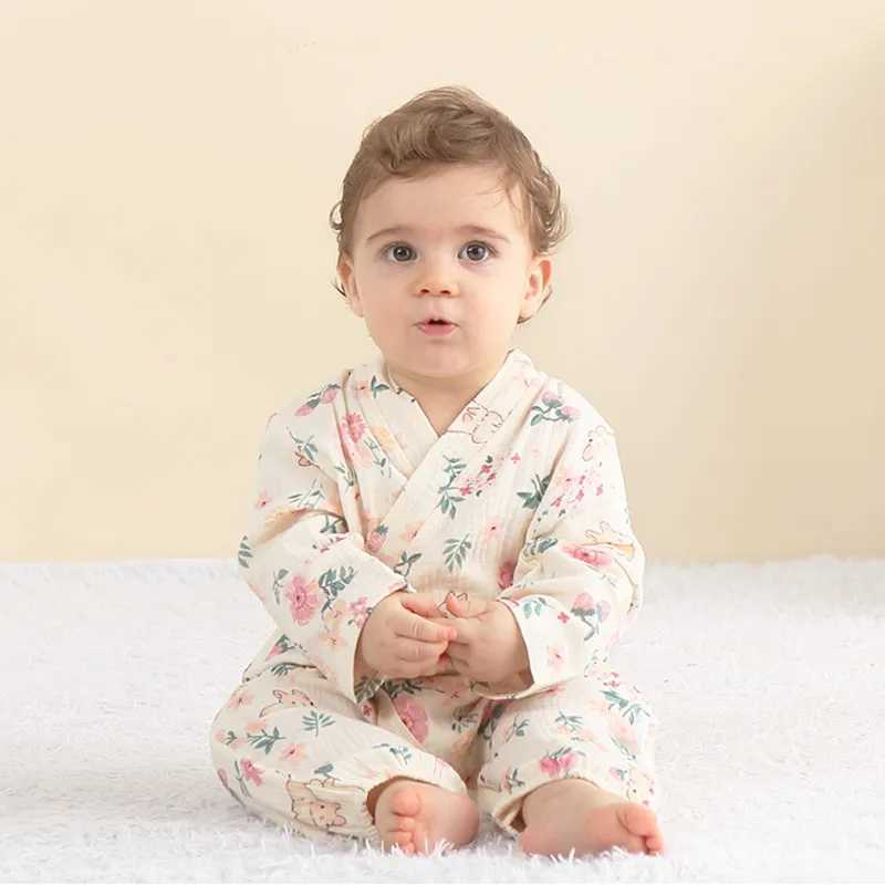 Baby Boys Girls Jumpsuit Clothes Newborn Muslin Cotton Long Sleeve Romper 0-2 YearsXJ241025
