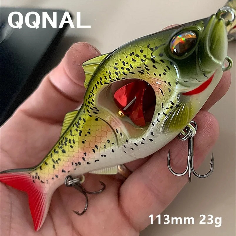 QQNAL 23g 11m Fishing Lure Bait Sinking Propeller Jointed Swimbait Artificial Jerkbait Crankbait Hard Ascesorios Pesca 241024