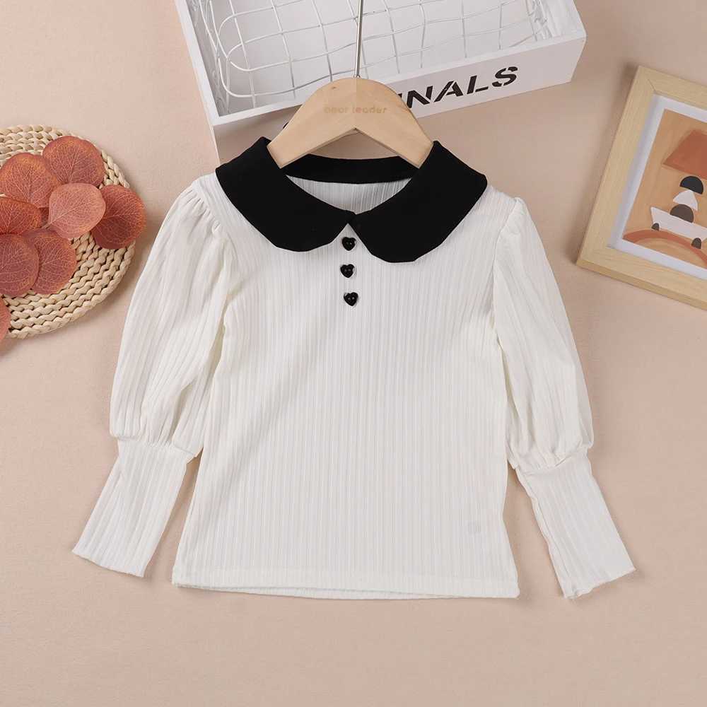 Bear Leader Solid Childrens Long Sleeve Shirt Bottom Sweater Childrens Coat Autumn Childrens Top Casual Boys and Girls Sweater W241025