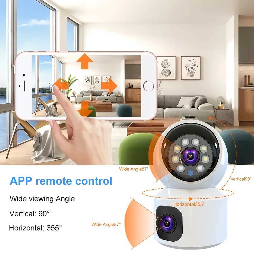 8MP 4K WIFI Camera He Security Indoor Surveillance Camera Baby Pet Monitor Auto Tracking Two-way Au Wireless PTZ IP Camera Z241230
