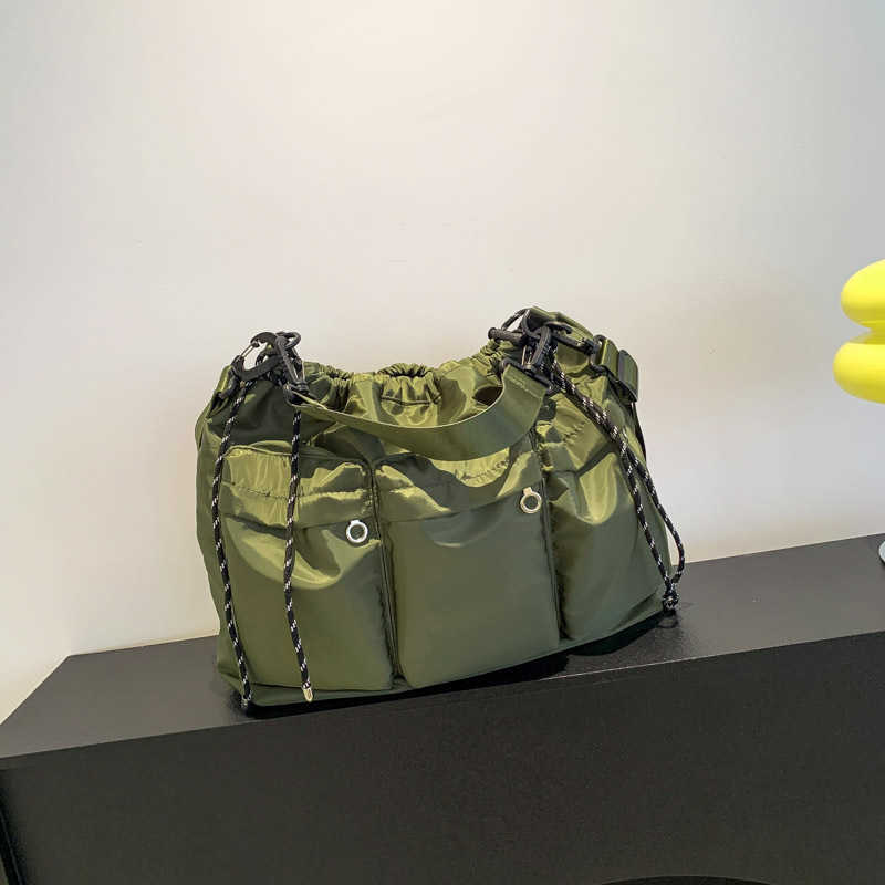 Bag Spring Women's Shoulder Bag Trendy Fashion Large Capacity Simple Leisure Student Cross Shoulder Backpack 241015