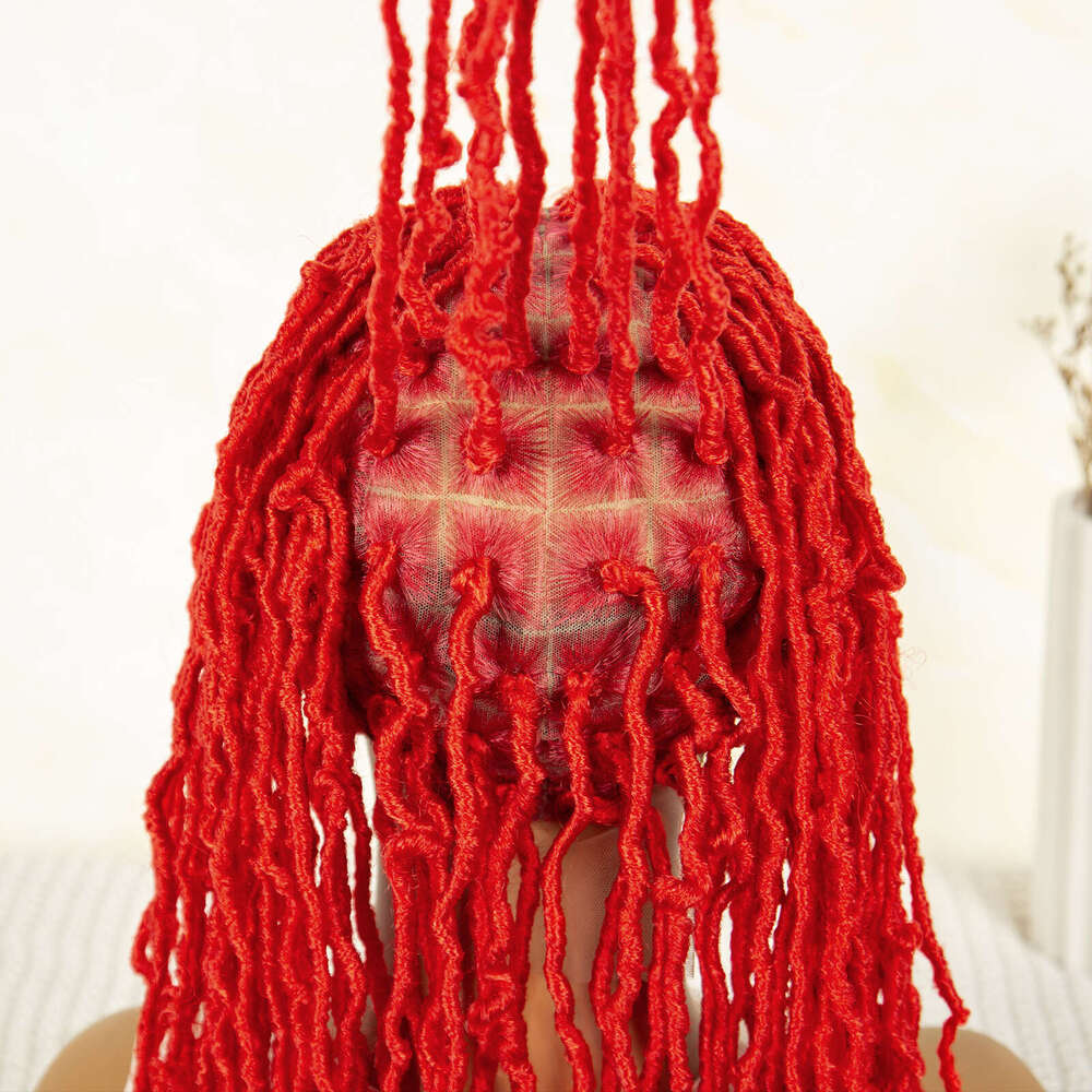 Red Box Braided Wigs Full Lace Braiding Wig Crochet Braids for Women Inches Knotless Twisted