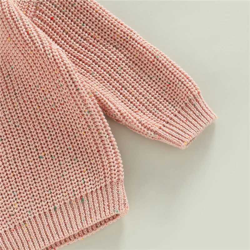 Autumn and Winter New Preschool Boys and Girls Solid Long Sleeve Sweater Coat Childrens Sweater Knitted Zipper Top W241025