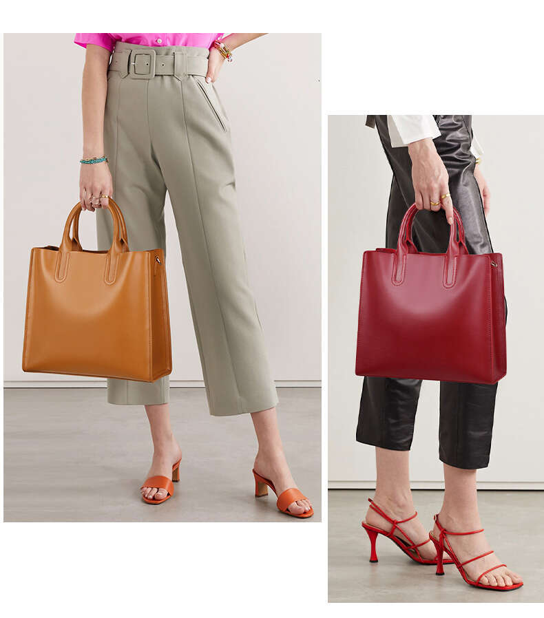 Genuine Leather Women's Handbags Female Business Tote Large Capacity A4 File Package Bag Lady Shoulder Messenger Bags