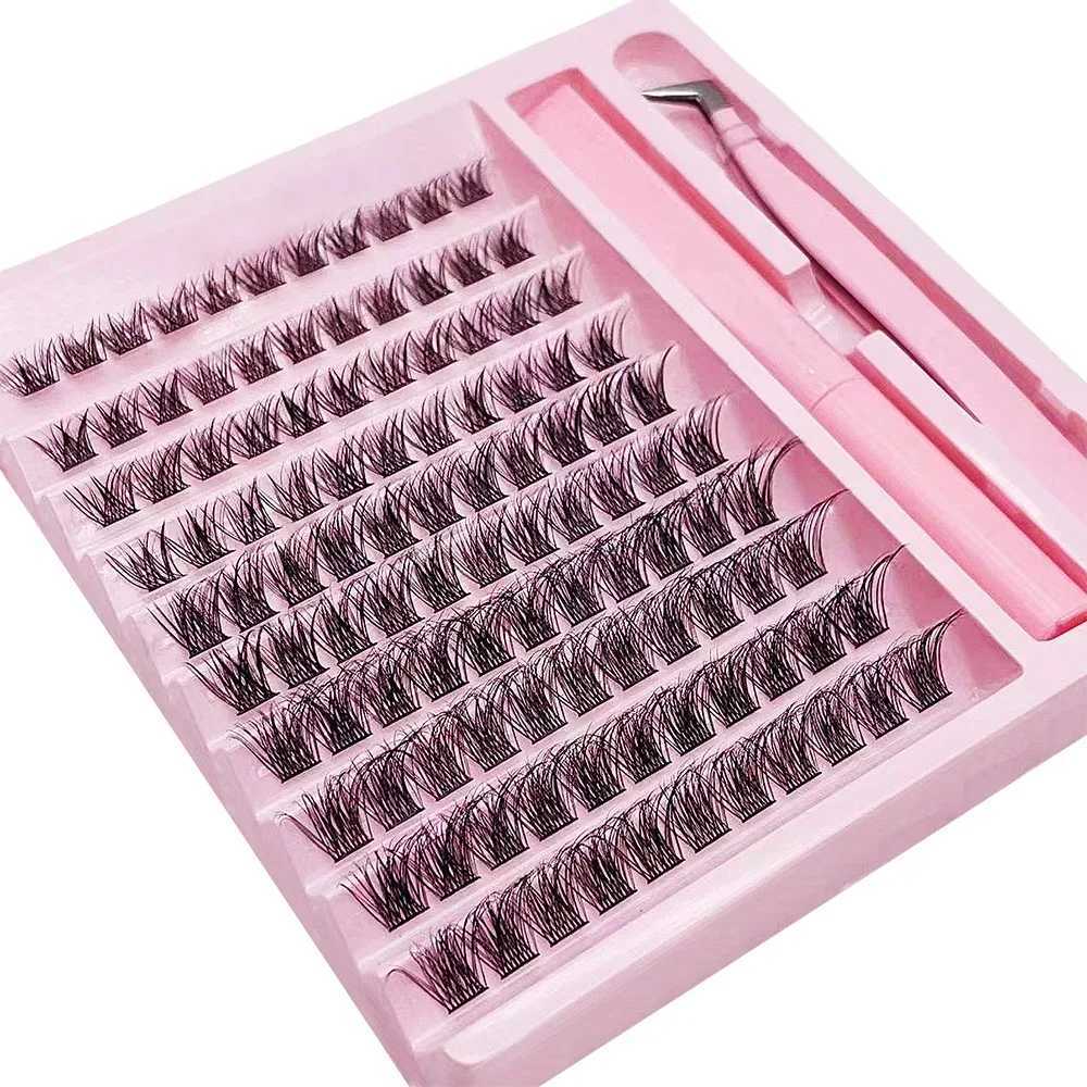 DIY eyelash cluster expansion kit 110 clusters single eyelash kit with adhesive fake eyelash cluster with tweetsW241024