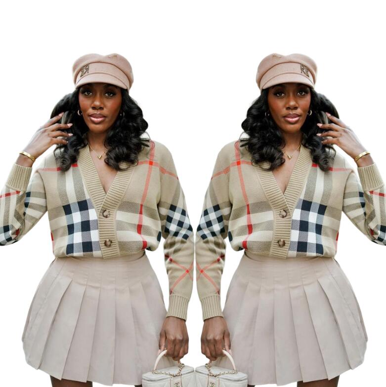 Designer Women's Sweater Jacket new luxury brand Clothes long sleeve V -neck Cardigan Sweater top Woman Knits coat