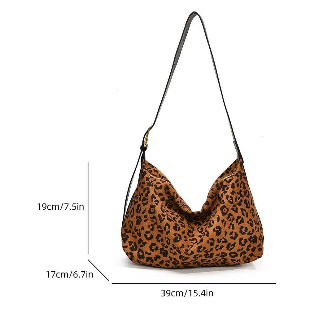 Women Tote Bag Large Capacity Leopard Hobo Handbag Pu Zipper Satchel Adjustable Shoulder Straps for Work Shopping and Travel 241025