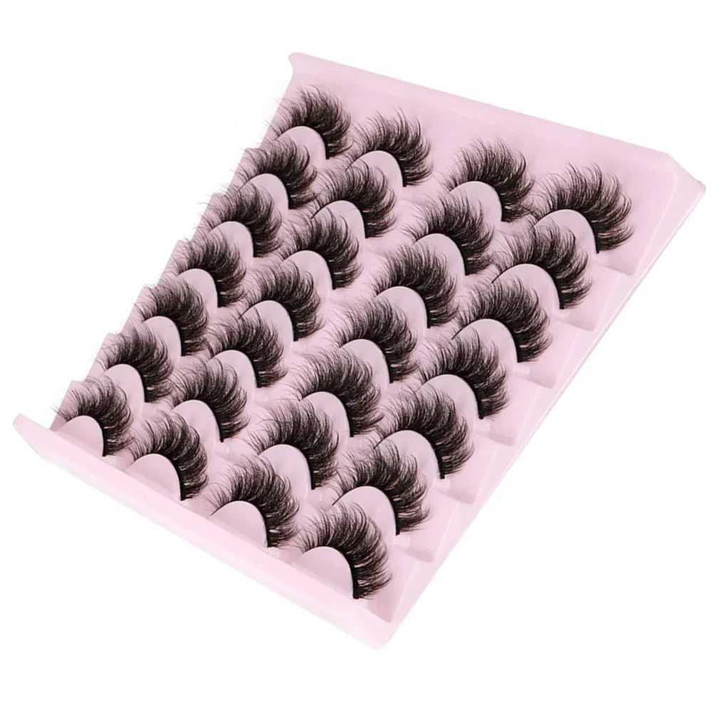 14 pairs of 3D mink eyelashes artificial mink fluffy eyelashes soft full thickness Wispy eyelashes dramatic false eyelash makeupW241024