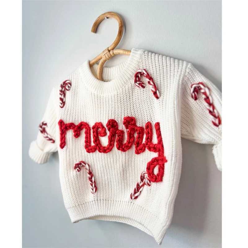 Christmas baby loose sweater knitted autumn and winter baby boy and girl clothes round neck childrens toddler girl boy latte art baby sweater W241025