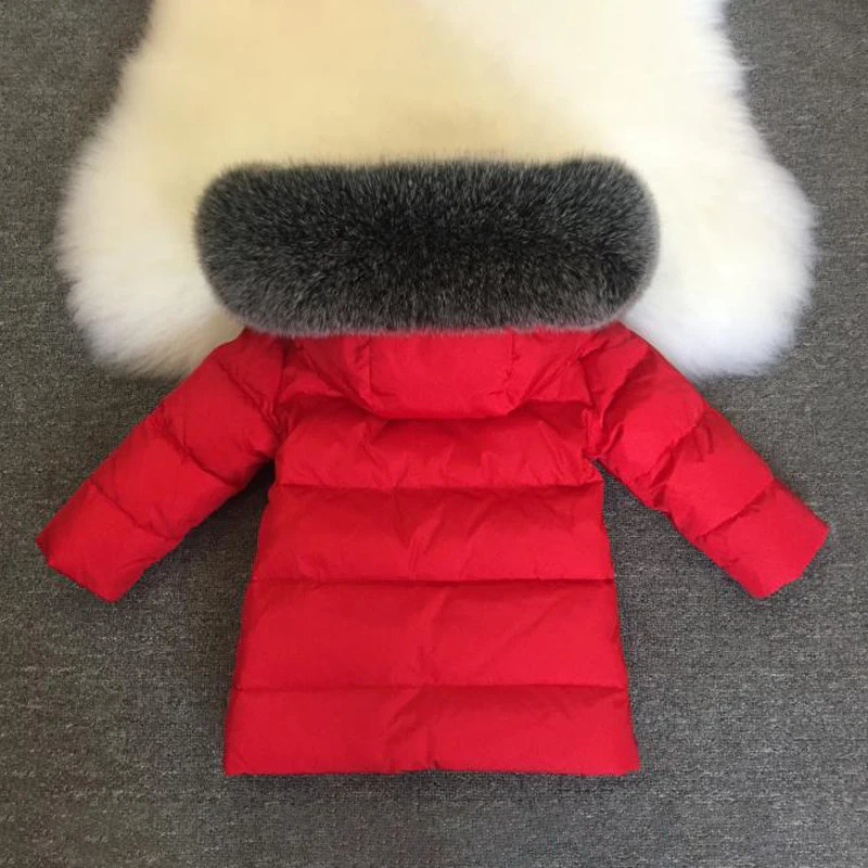 hooded real fur baby coat warm girls winter coat outdoor snow coat childrens coat thick childrens windbreaker 241024