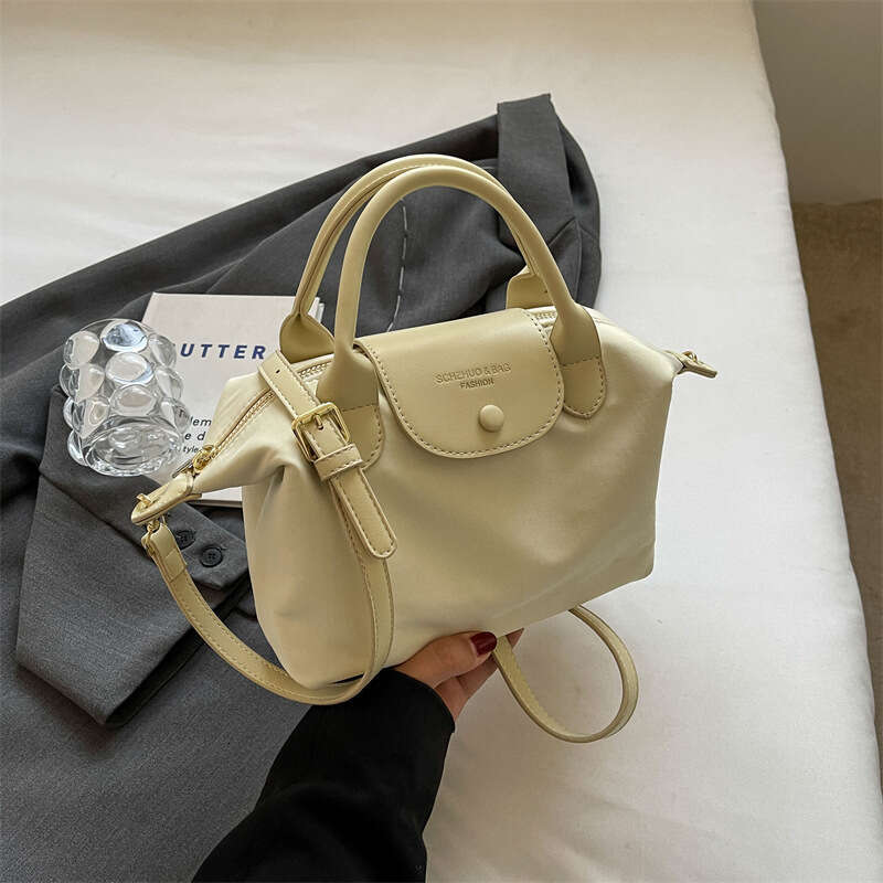 Autumn and winter hand-held small square 2024 popular niche design nylon women's versatile single shoulder diagonal cross dumpling bag
