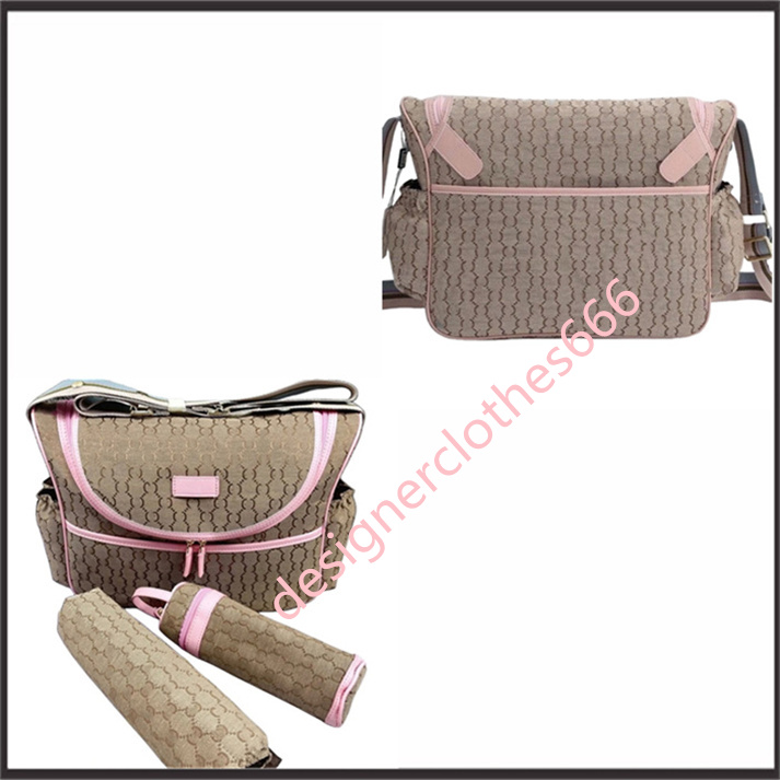 Designer diaper bag Waterproof Mom bag Fashion large capacity Seat cushion Bottle bag 3-piece baby bag Zipper brown plaid printed diaper bag bag A1