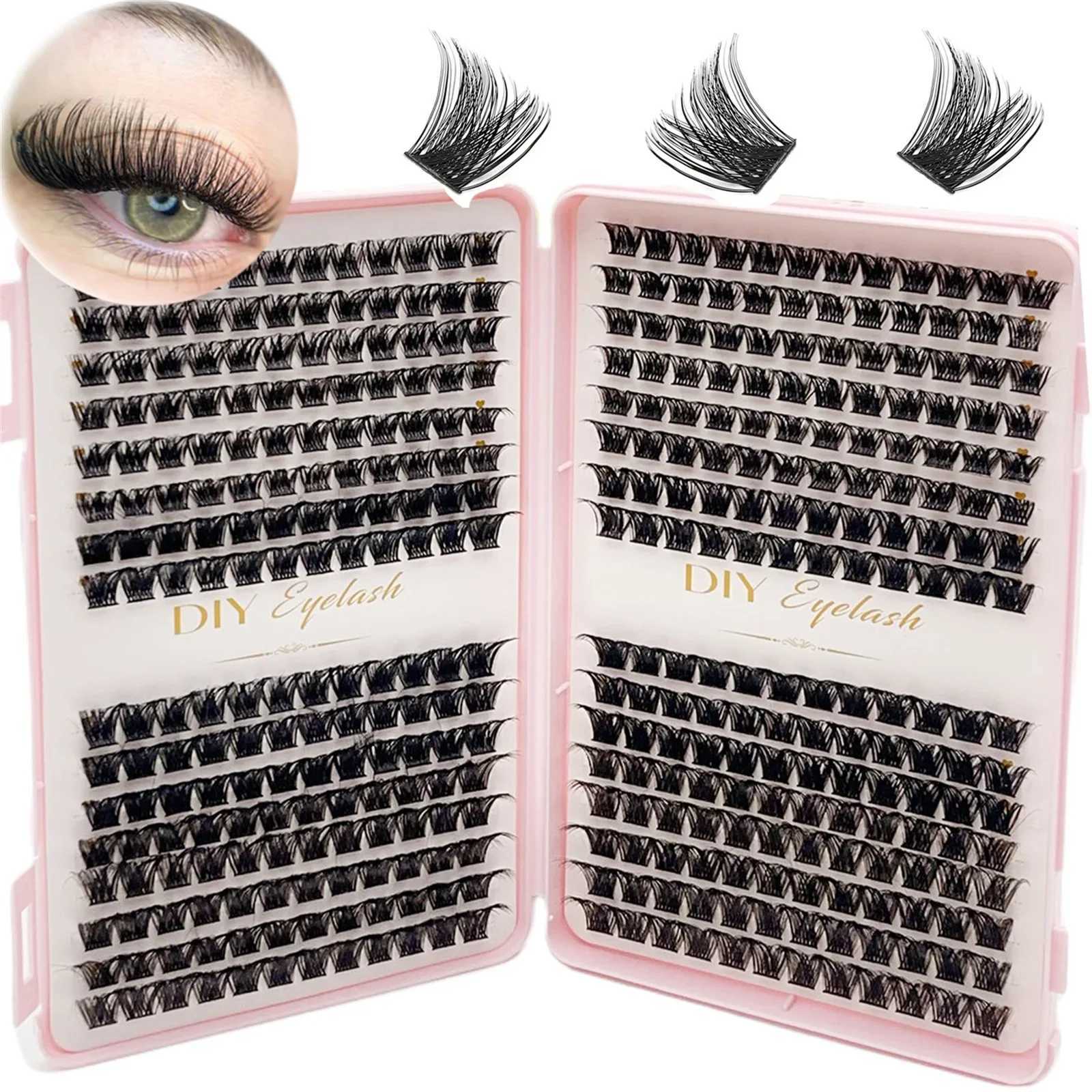 384 pieces of personal eyelash cluster DIY eyelash extension manual D curled eyelash cluster eyelash extensionW241024