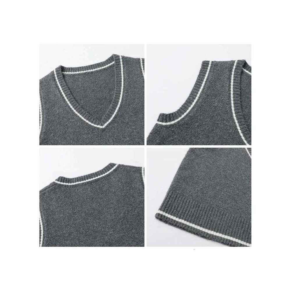 CHIC VEN Women's Sweaters Loose New Sleeveless Jumpers V-Neck Female Knitted Vest Spring Autumn 2024