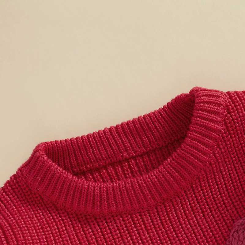 Preschool girl boy Christmas knitted sweater long sleeved O-neck reindeer/snowman/Christmas hat embroidered zipper knitted top W241025