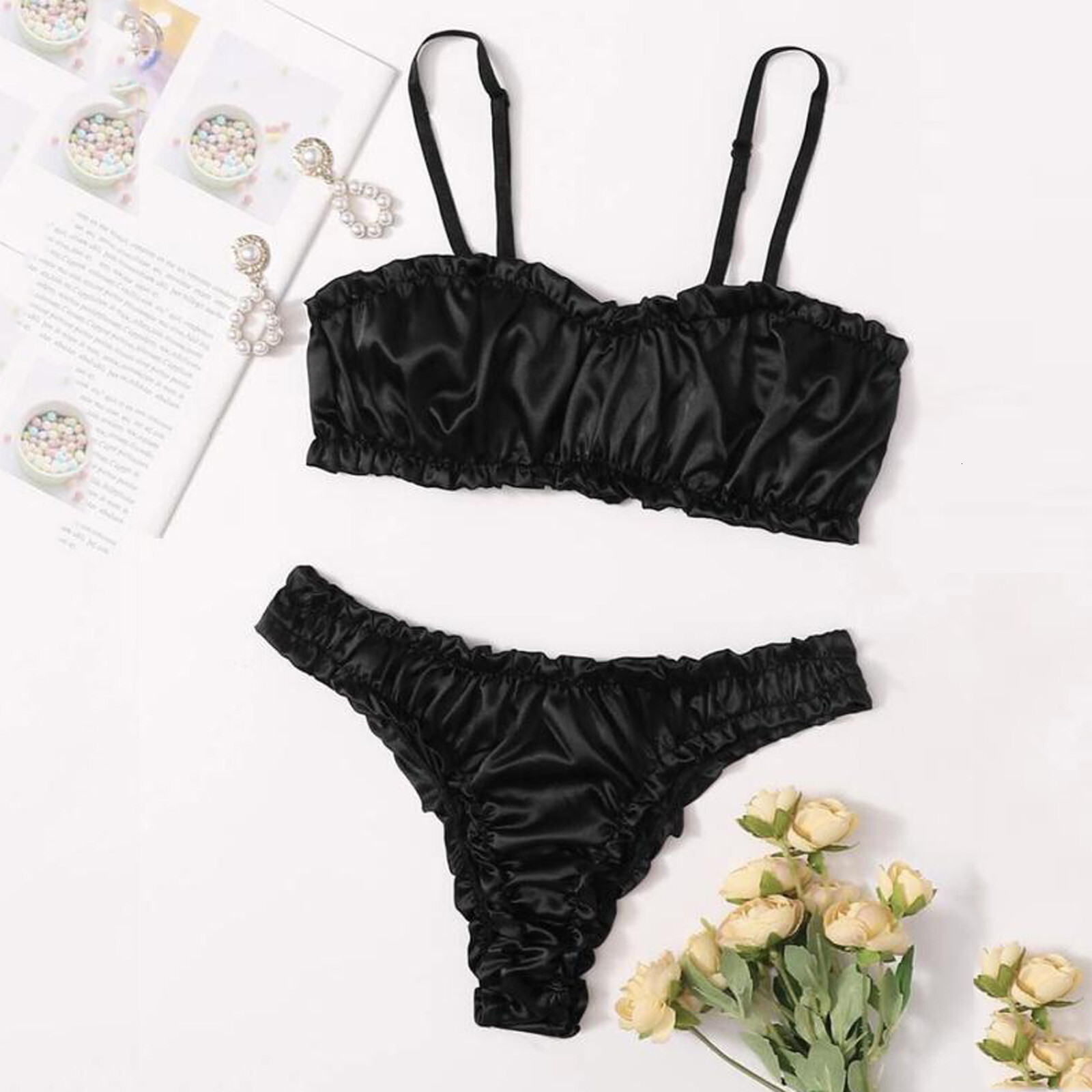 2025 New designer Sg women s lace satin sexy pleated lingerie trend fashion series suitable for women and sizes