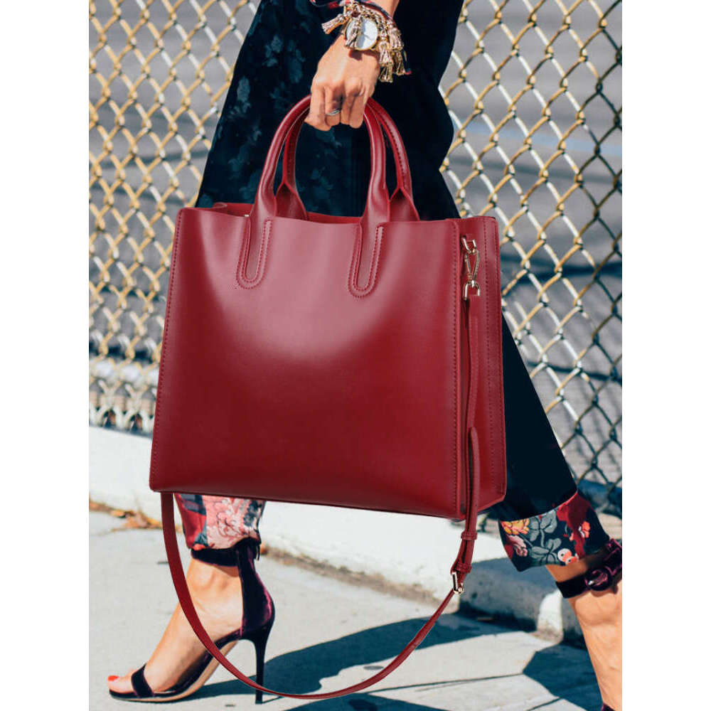 Genuine Leather Women's Handbags Female Business Tote Large Capacity A4 File Package Bag Lady Shoulder Messenger Bags