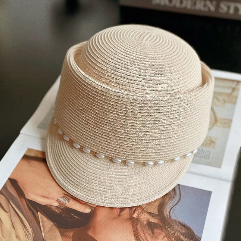 Duck tongue summer short eave fashionable and elegant sunshade grass counter quality travel sun protection concave top equestrian hat