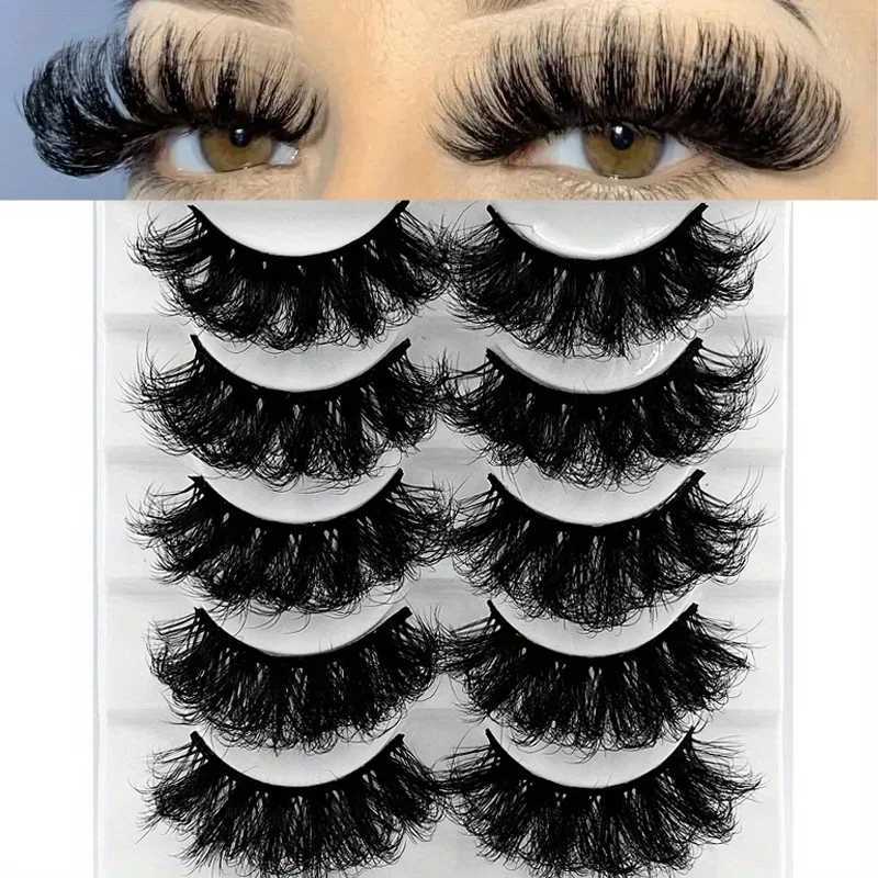 5 pairs of eyelashes artificial mink eyelashes durable fluffy mink eyelashes large volume eyelashes durableW241024