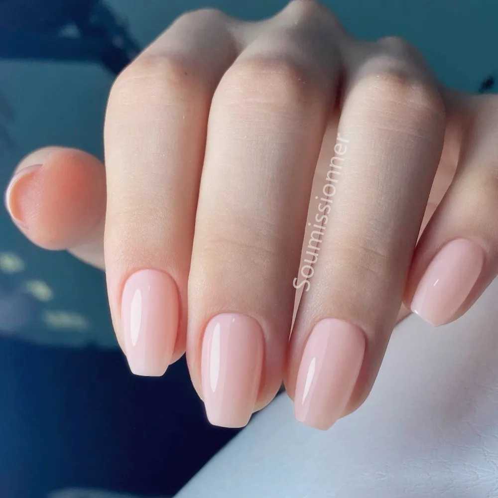 Press On Short Fake Nail Shiny Natural Artificial False Nails Ballerina Coffin DIY Fingertips Nail Supplies Manicure ToolXJ241025