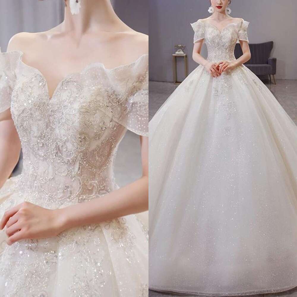 For Pregnant Glitter Crystal Sequins Off Shoulder A e Evening Bridal Gown