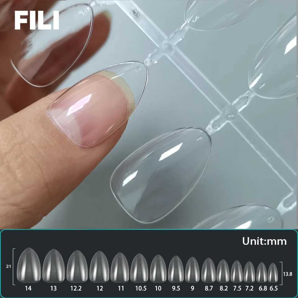 FILI 120Pcs Artificial nails XXL Extra False Nails Tips Press On Nail Soft Gel XL Short Coffin Almond Square Fake Nail CapsuleXJ241025
