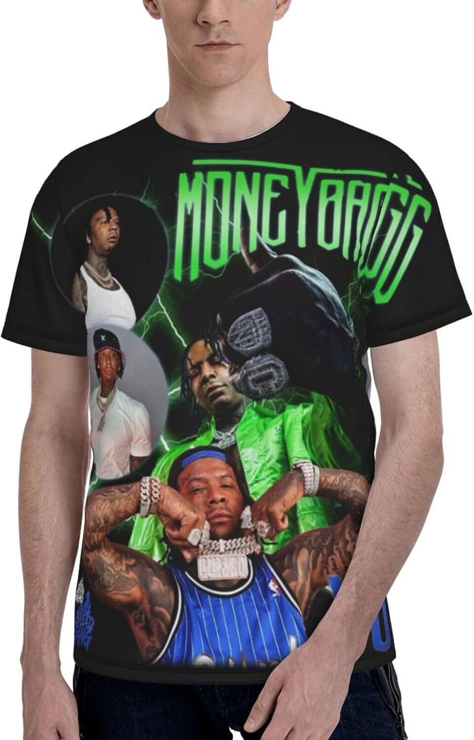 Mens T shirt Shirt Mens 3D Printing Fashion Black tee Casual tops summer clothes Hip hop trend cool breathable