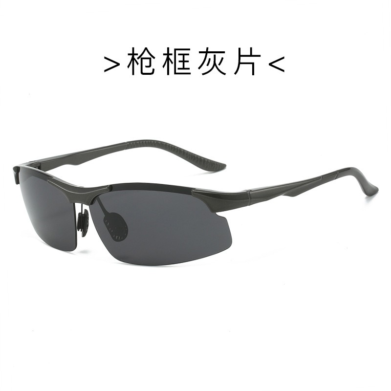 Border Cross Outdoor Sports Men's Polarized Half Frame Night Vision Goggles Trendy and Fashionable Sunglasses 8862