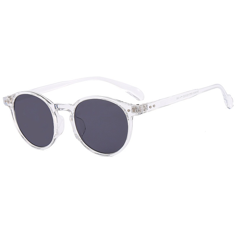 Frame Round Rice Nail European and American Cross-border 2024 New Fashion Trend Street Photography Concave Shaped Hip-hop Sunglasses