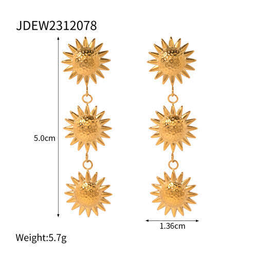 Stainless steel tassel earrings titanium steel star earrings high quality non-fading