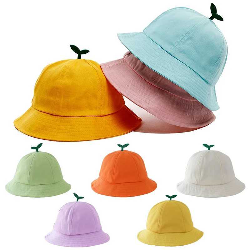 Sprout Hat Grass Children Bucket Hat New Children Hat Sunscreen Sun Hat 2023 Summer Baby Fisherman HatX241025