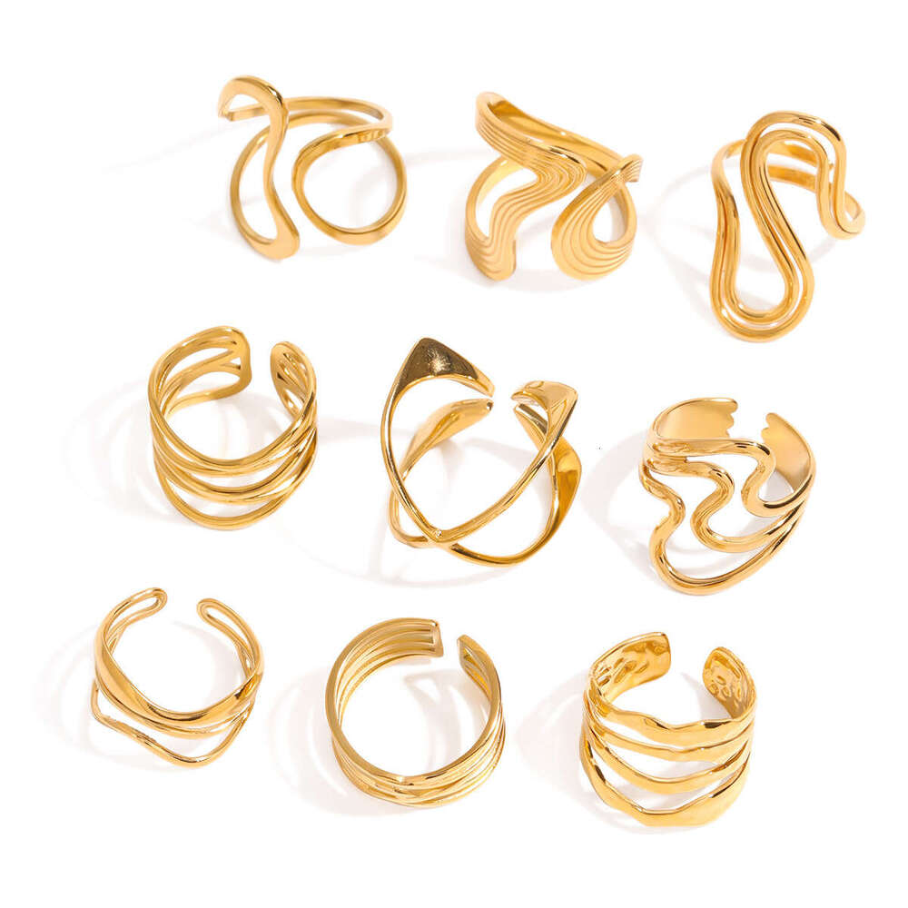 Band Rings new designer Halley Gemini Band Rings Spinelli Kilcollin brand New luxury Industrial wind jewelry gold 925 sterling silver multiple ring Mo