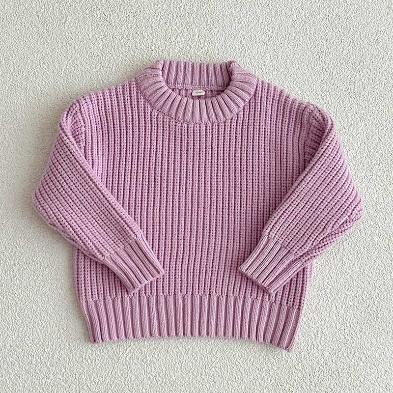 Autumn Children loose sweater knitted winter baby boys and girls clothing round neck children Todler girls and boys zipper baby coat W241025