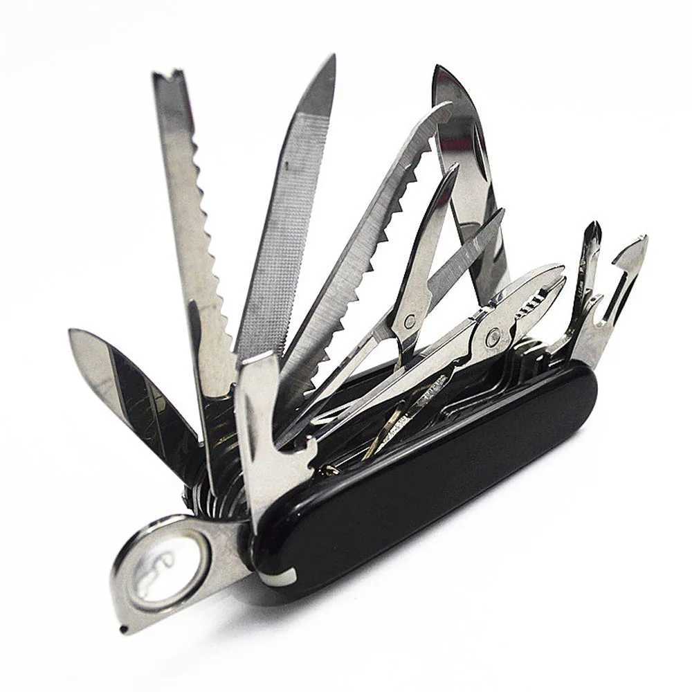 Multi functional pocket knife 30 basic functions multi tool Swiss manual tool Army knife Outdoor camping EDC gear survival knife X241024