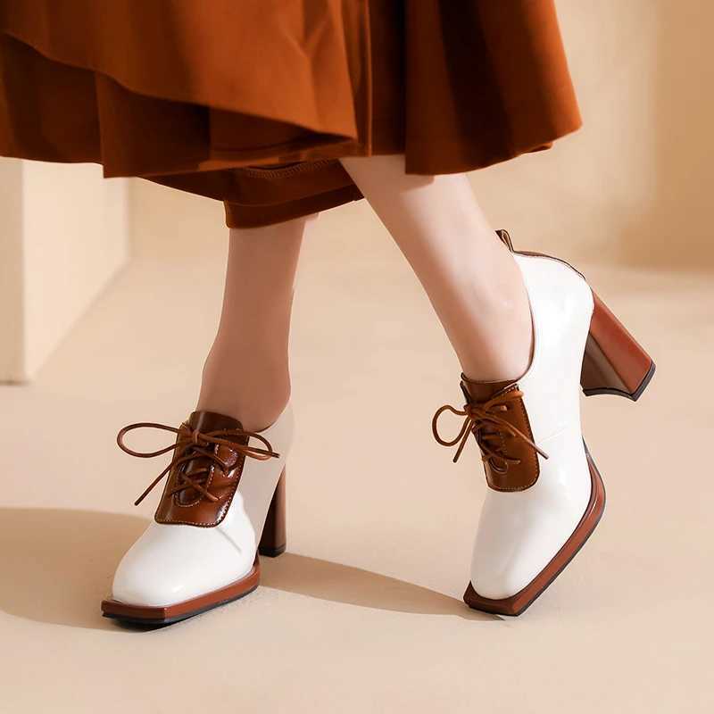 High Quality Soft leather thick high heels womens English square lace shoelaces temperature shoelaces Fi pump shoelaces T241024