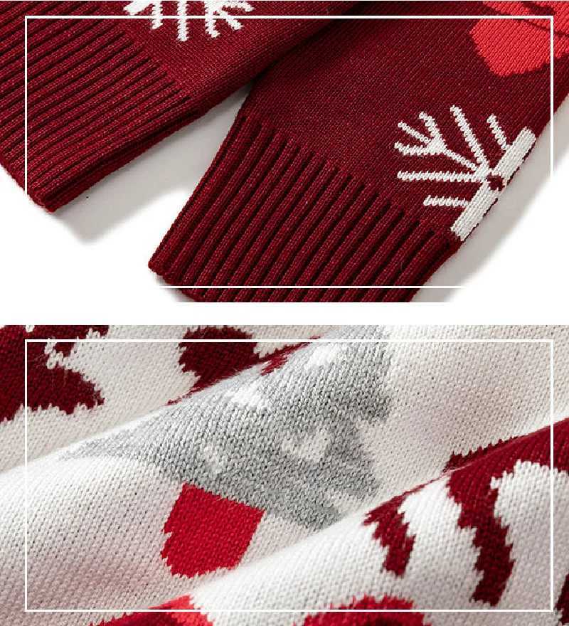 2024 Winter Christmas Sweater Childrens Cartoon Printed Knitted Autumn Boys and Girls Cotton Warm Knitted 2-6 Years W241025