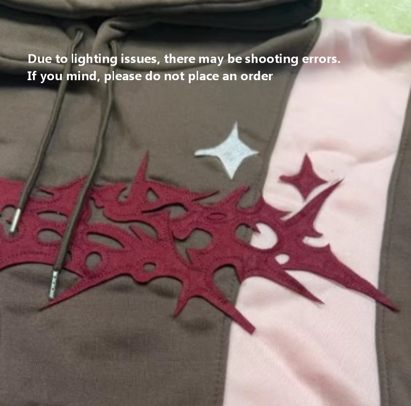 Women's Hoodies High Street Distress Harajuku Fashion Star Patch Old Sweatshirt Winter Streetwear Men Women Patchwork Gothic Trendy