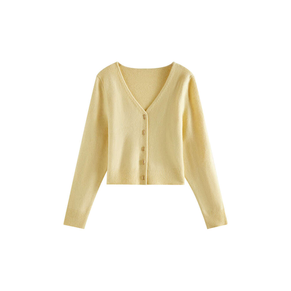 FSLE 7.3% Wool V-Neck Vest Cardigan Two Pieces Set For Women 2024 Autumn Winter New Loose Knit Warm Chic Top 24Fs14187+24Fs14230