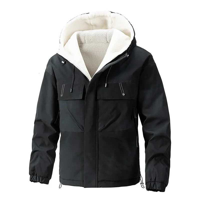 Mens cotton clothing autumn and winter new item solid color double-sided wearable design outdoor travel hooded jacket mens Ramsworth jacket W241024