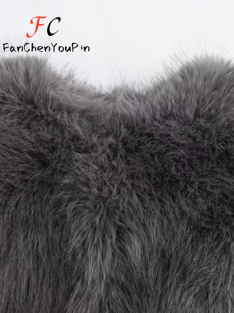 Autumn Winter New Women's Coat Fashion Warm Thick Fake Fur Tops Vintage Elegant Stylish Soft Exquisite Jackets Female