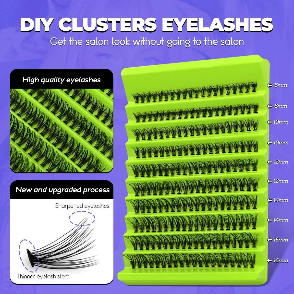 Groinneya Cluster eyelash natural eyelash extension roll personal eyelash mixing tray artificial mink eyelashes Cilias makeupW241024