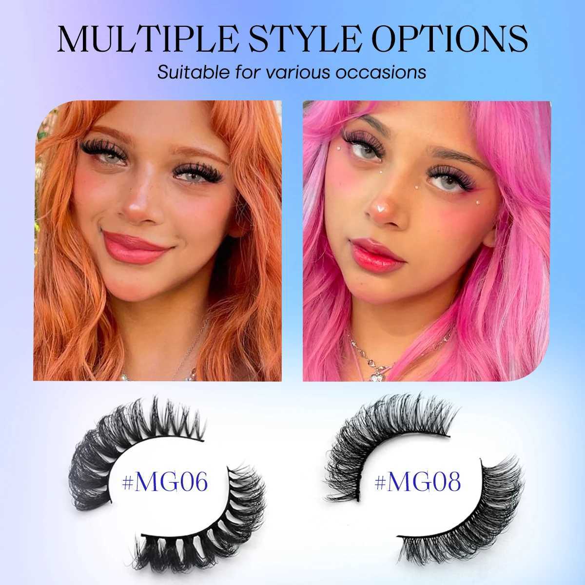 Russian striped eyelashes 5/10/20 pairs fluffy mink eyelashes 3D false eyelashes Russian eyelashes D curly false eyelashes makeupW241024