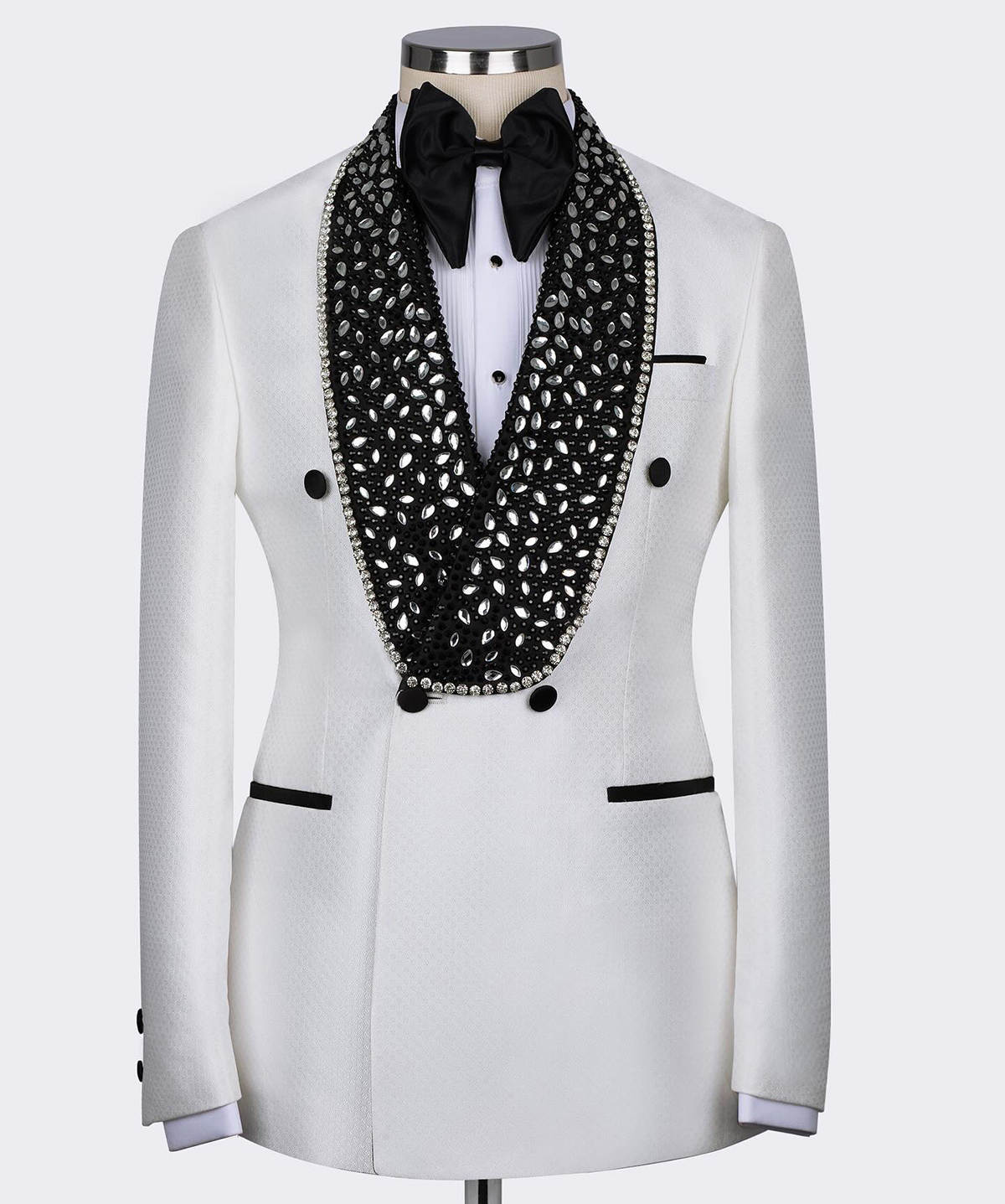 Beading Men Wedding Tuxedos Shawl Lapel Tailored Jacket With Belt Birthday Party Prom Groom Wear One Piece