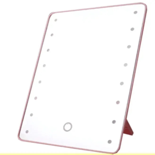 16 LEDs Makeup Mirror with LED Touch Adjustable Light Portable Desktop Tabletop Cosmetic Travel Home Dressing Table Tools 241024