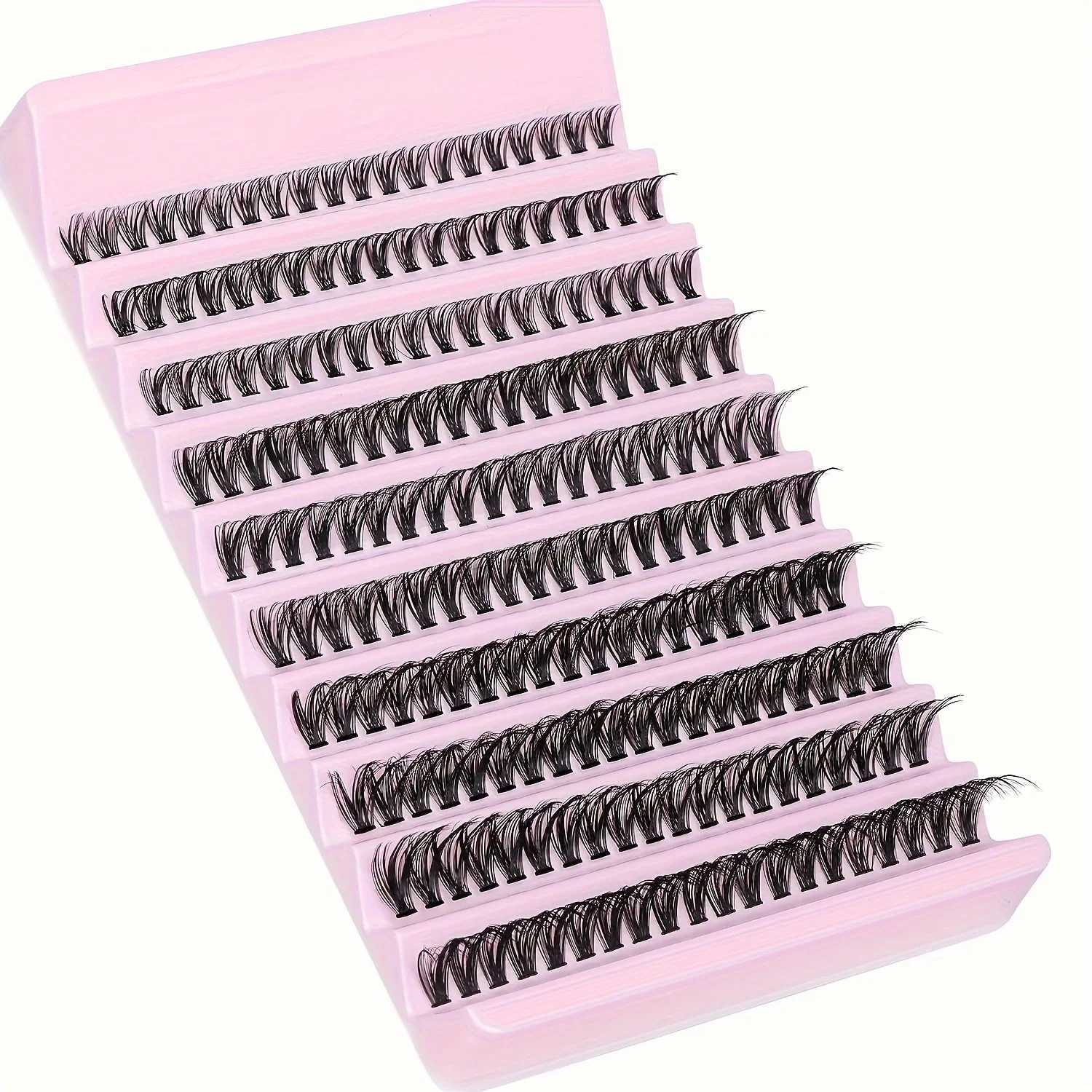 200pcs eyelash clusters natural appearance Wispy eyelashes 9-16mm D curly eyelashes extended fluffy 3D thick volume false eyelashesW241024