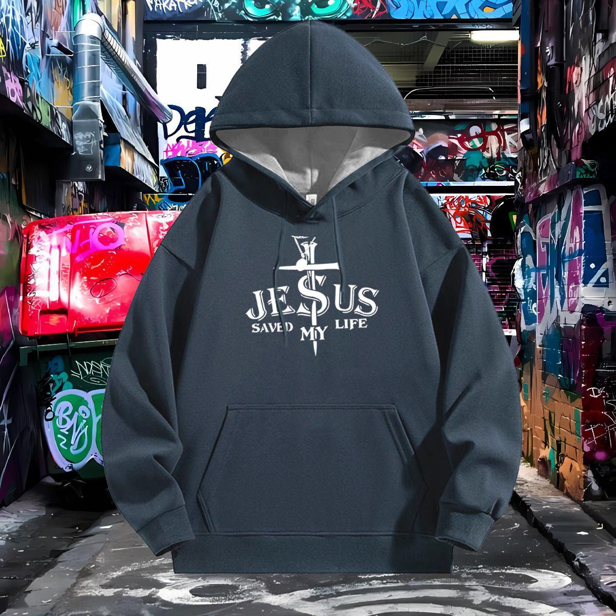 Brand Hoodie For Man Hooded Collar Warm Men Clothes Hoodie Floral Print Wear Y2K Thick Fleece