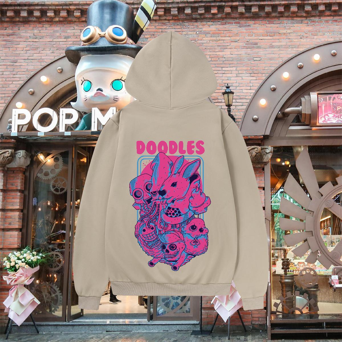 Classic Casual Men's Hooded Sweatshirt Long Sleeve Soft Loose Fit Men Clothes Hoodie Custom Printed Top Pullover Hoodie Autumn Winter Casual Warm