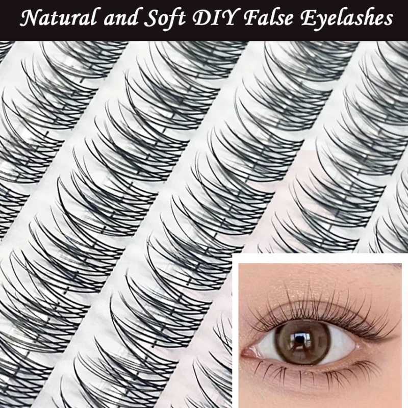 1/box 120 bundles of mink false eyelashes natural Russian 3D eyelashes personal eyelash extension cluster makeup tools wholesale eyelashesW241024