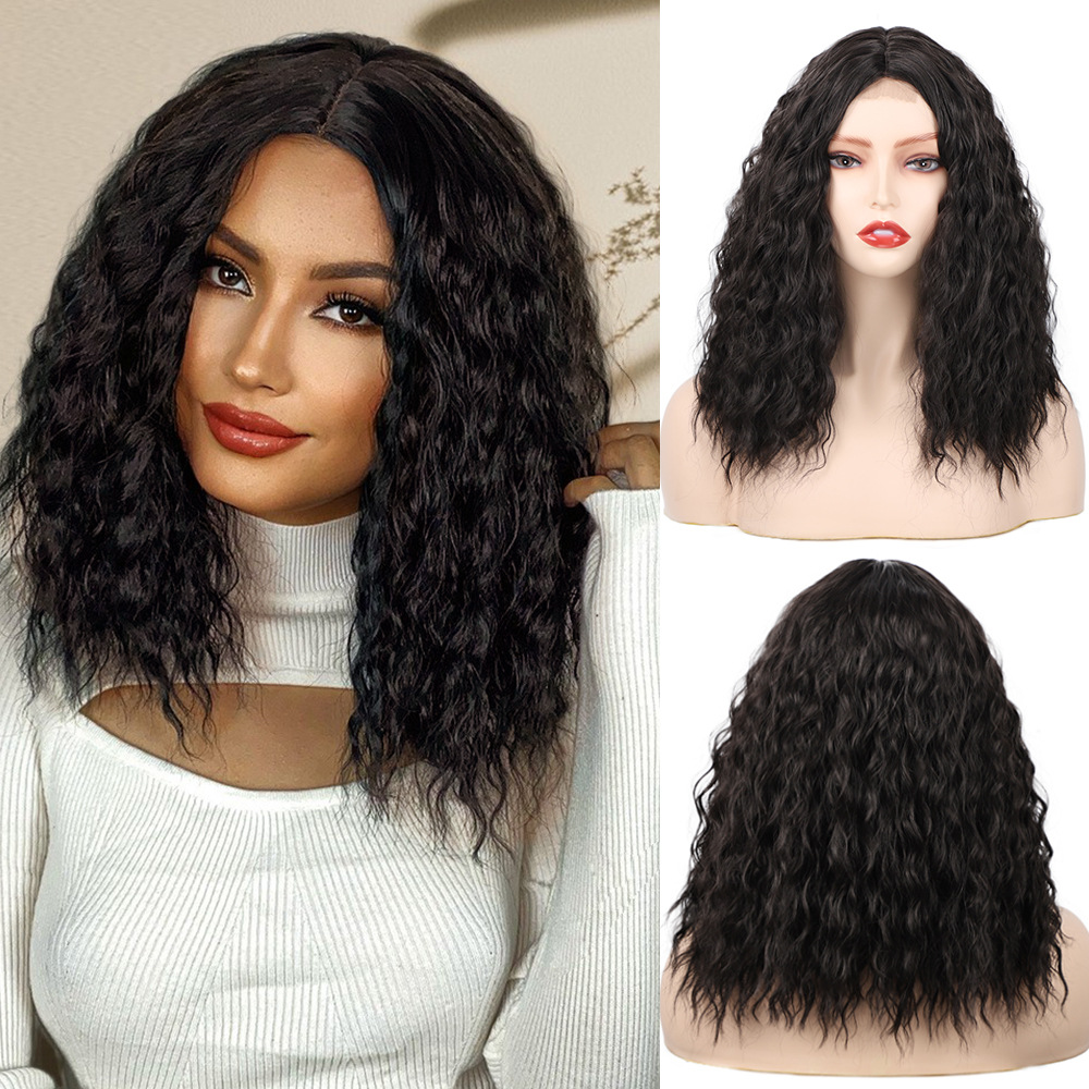 Honey Highlight Blonde frontal Lace Frontal synthesisHair Wigs Ombre Curly Indian Kinky Cruly Pre Plucked